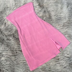Meshki Pink Strapless Mini Dress